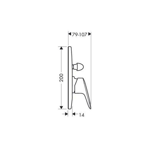 Baterie cadă/duș încastrată Logis Hansgrohe cu diverter [4]