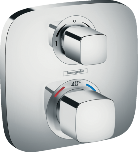 Baterie duș termostatică cu 2 ieșiri Ecostat E Hansgrohe încastrată [1]