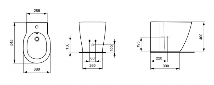  Bideu stativ Connect Ideal Standard E799501 36x54cm [3]