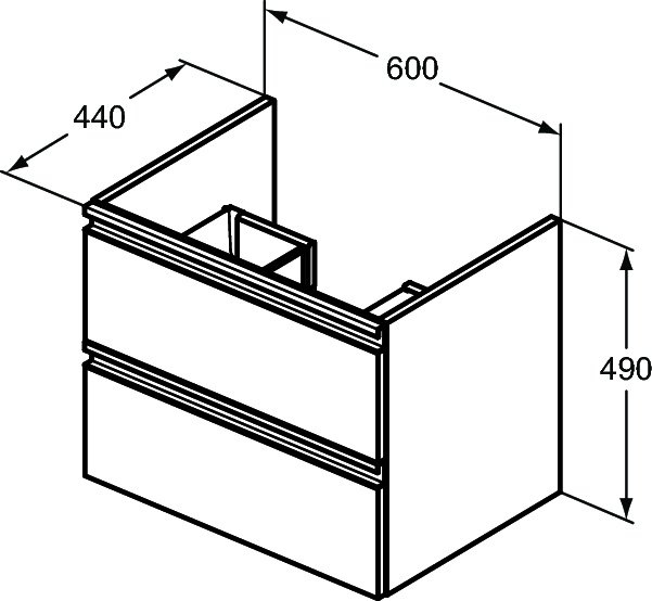 Mobilier 60 cm Tesi Ideal Standard T0050ZT [3]