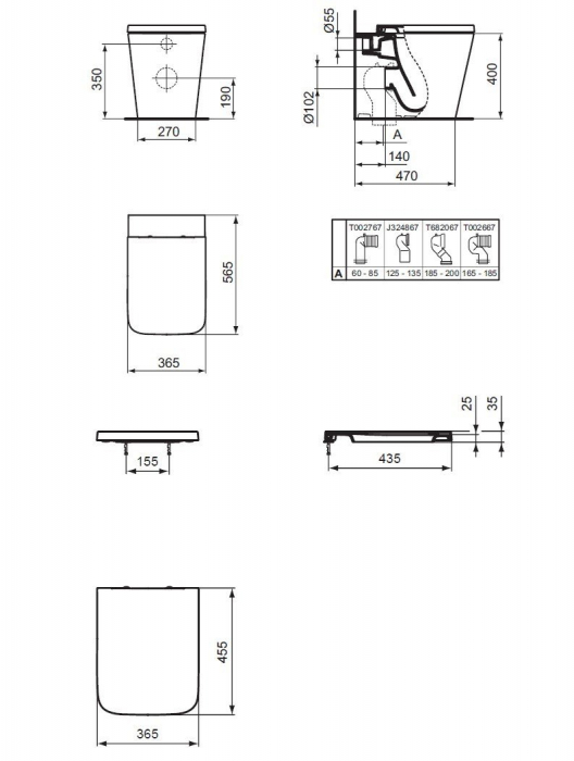 Vas WC stativ Blend Cube Aquablade [3]