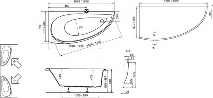 Cada Avocado RAVAK 150*75 [2]