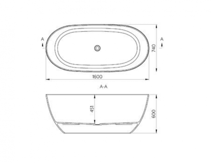 Cada freestanding 160 cm Toronto [2]