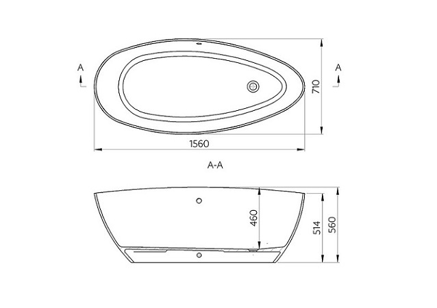Cada freestanding 156 cm Praga [3]