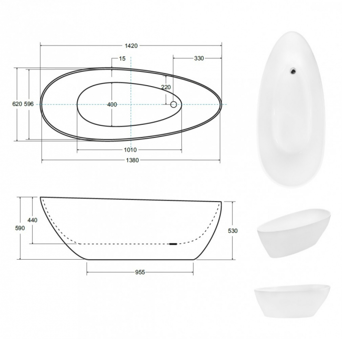 Cada freestanding 142 cm Goya XS [3]