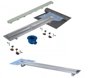 Canal de dus TECE drainline drept, cu flansa si banda de etansare Seal System L=700mm [3]