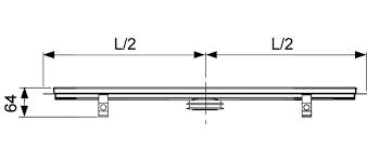Canal de dus TECE drainline drept, cu flansa si banda de etansare Seal System L=700mm [5]