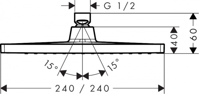 Cap de dus Crometta E240 1 jet 26726000 [3]