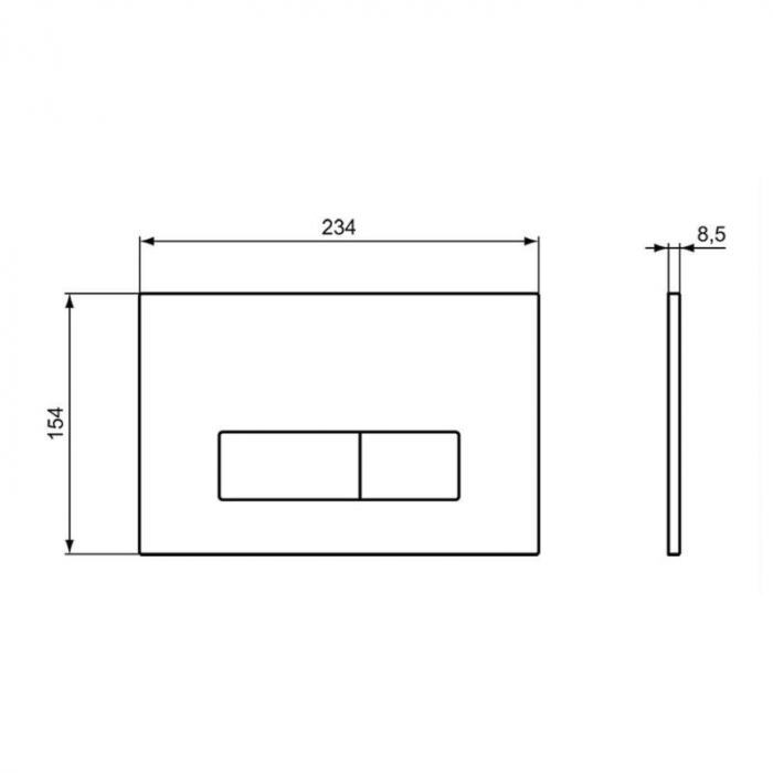 Clapeta de actionare Oleas dual crom R0119AA [3]