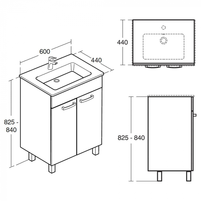 Mobilier stativ 60 cm Tempo Ideal Standard [2]