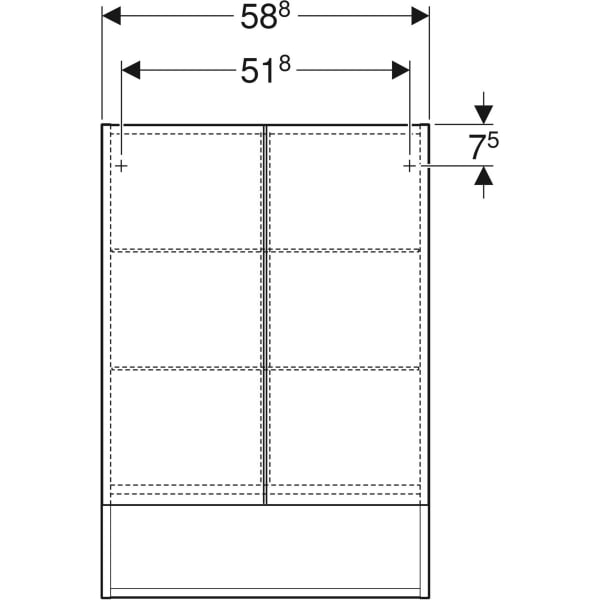 Dulap baie cu oglindă Selnova Square Geberit 60 cm [5]