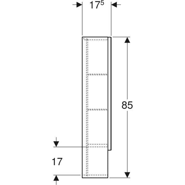 Dulap baie cu oglindă Selnova Square Geberit 80 cm [5]