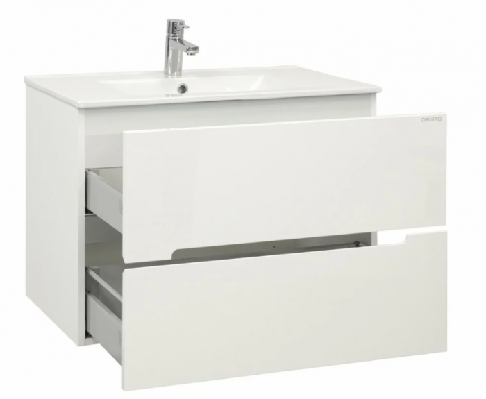 Set mobiler baie suspendat si lavoar Silver Oristo 90 alb/gri [7]