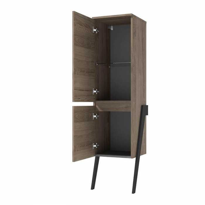 Dulap suspendat baie tip coloană nuc rockford Op-Arty Defra 160 cm [3]