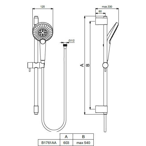 Set de dus Idealrain Evo Jet Round B1761AA [3]