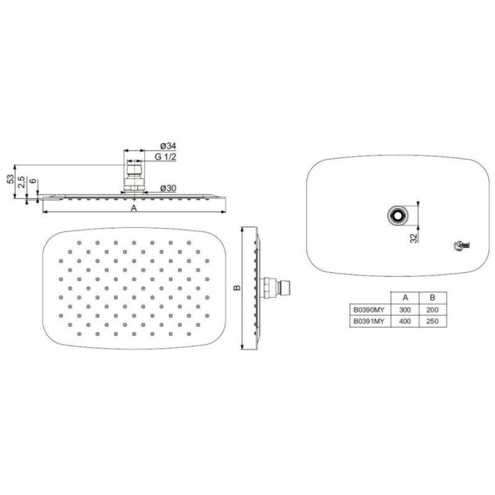 Dus fix Idealrain Luxe M1 B0390MY [3]