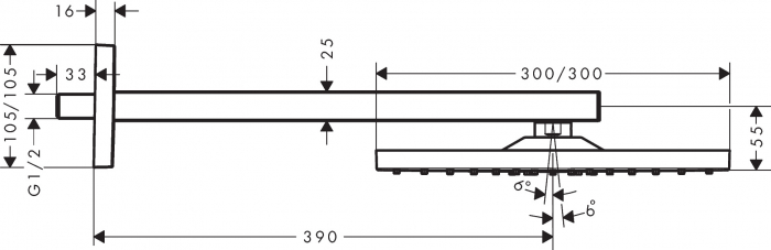 Cap de dus fix Raindance E300 1 jet 26238000 [3]