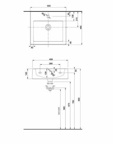 Set mobilier suspendat baie si lavoar Twins Kolo 50 cm [8]