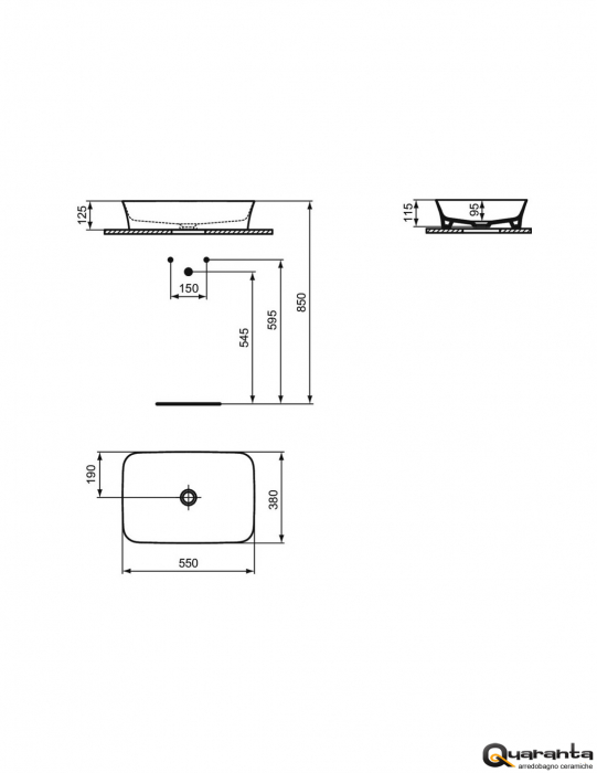 Lavoar 55 cm Ipalyss Ideal Standard [2]