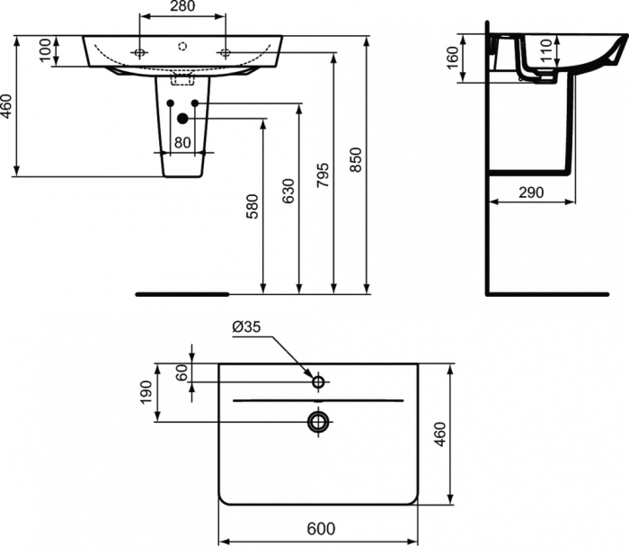 Piedestal suspendat Connect Air [4]