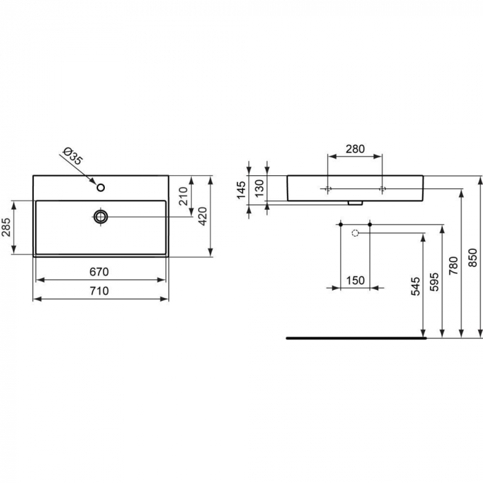 Lavoar 70 cm Strada Ideal Standard [2]