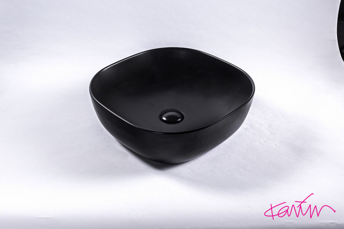 Lavoar Bloom Color Negru Mat cu ventil [3]