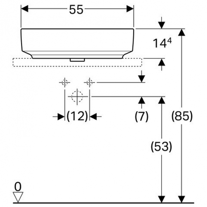 Lavoar dreptunghiular 55 cm Variform Geberit [2]