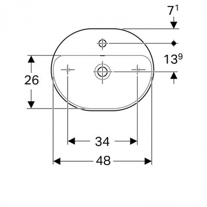 Lavoar eliptic 50 cm Variform Geberit [2]