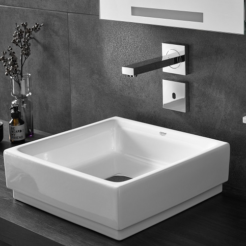 Lavoar patrat pe blat 40x40 cm Cube Ceramic Grohe  [2]