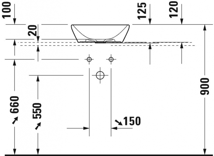 Lavoar rotund 40 cm D-Neo [4]