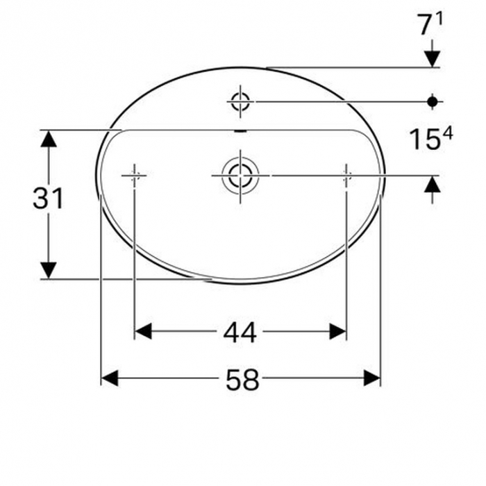 Lavoar oval 60 cm Variform Geberit [2]