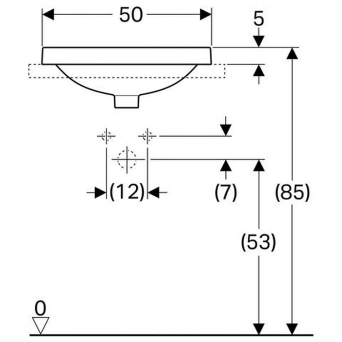 Lavoar oval incorporat 50 cm Variform Geberit [2]