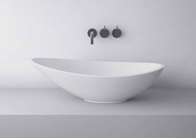Lavoar pe blat Atena Cast Marble 56x32 cm [2]