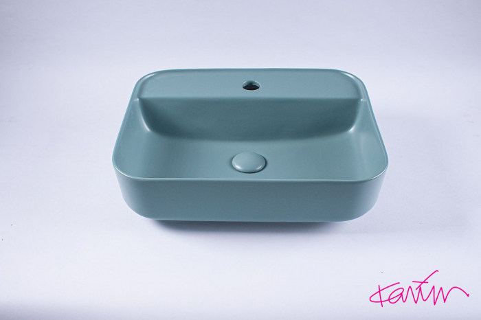 Lavoar Urban Color Verde mat cu ventil [3]