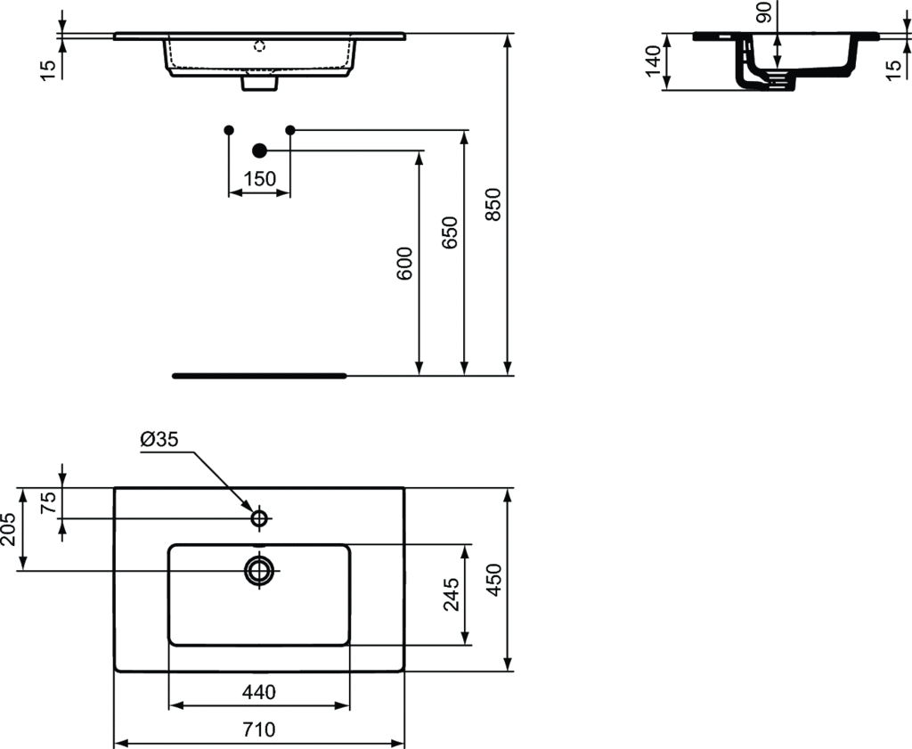 Lavoar Tempo 71 cm Ideal Standard [2]