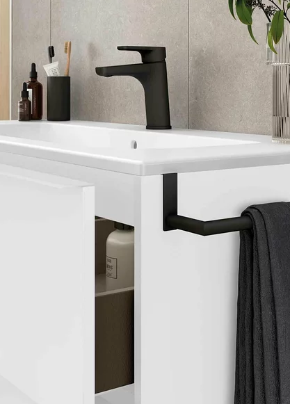 Mobilier de baie 80 cm cu 2 sertare Shona alb mat [2]