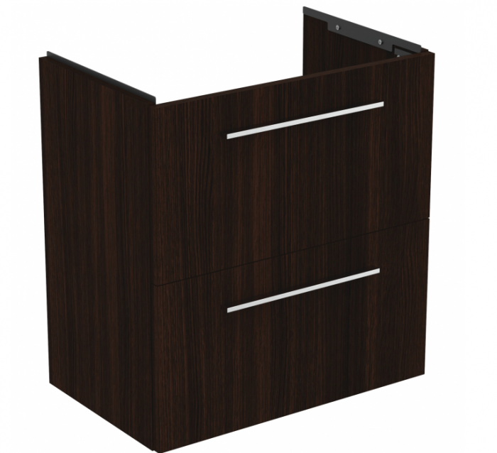 Mobilier de baie 60 cm stejar cafeniu I.Life S cu manere crom mat [1]