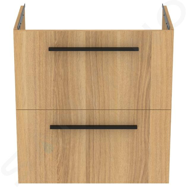 Mobilier de baie 60 cm stejar natural I.Life S cu manere negru mat [1]