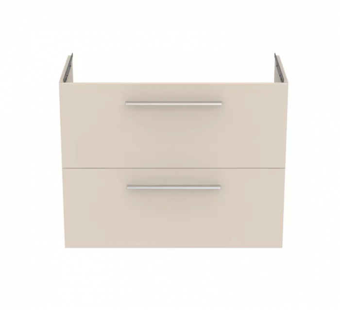 Mobilier de baie 80 cm bej nisipiu mat I.Life S cu manere crom mat [1]