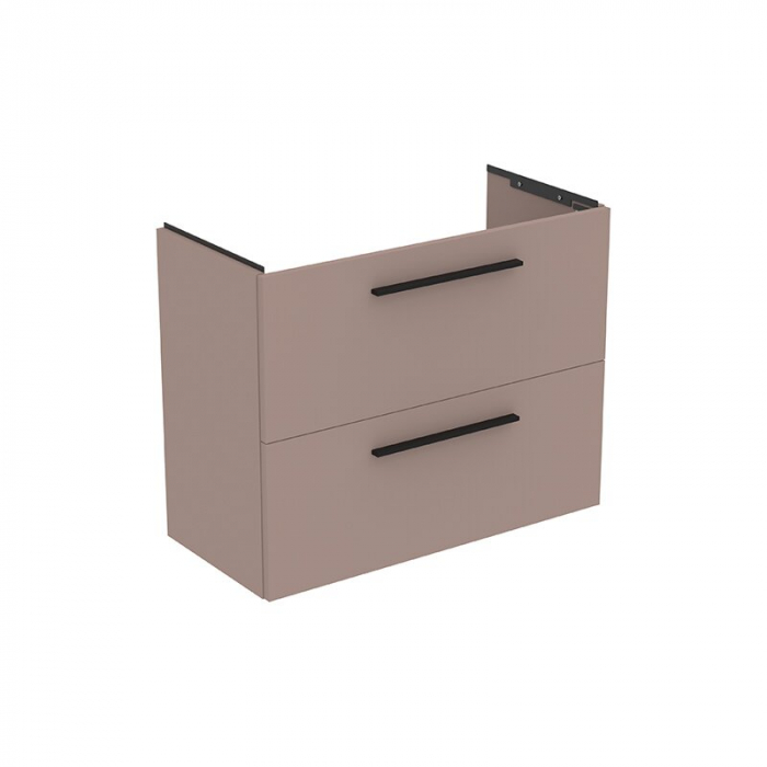 Mobilier de baie 80 cm gri bej mat I.Life S cu manere negru mat [1]