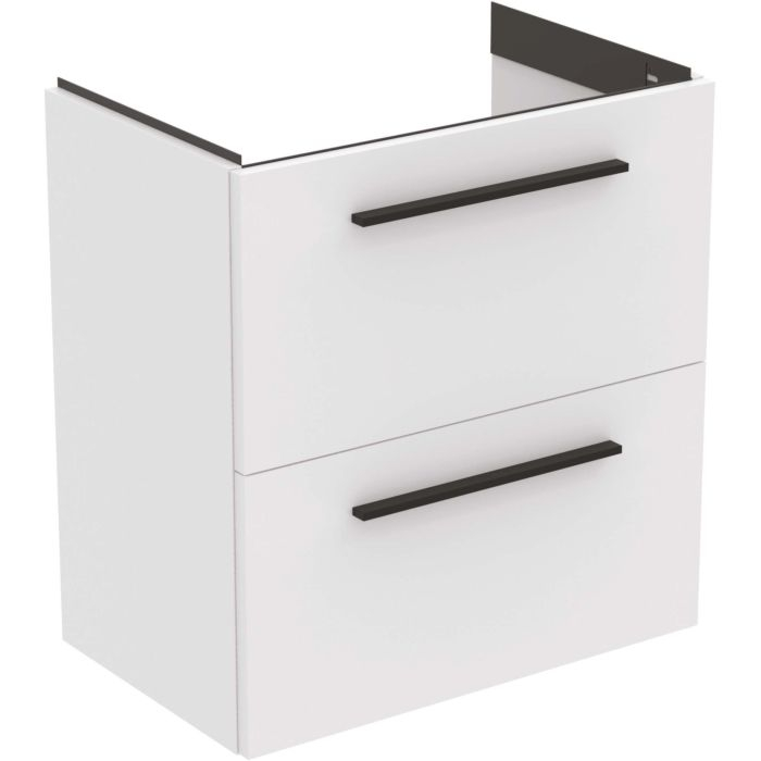 Mobilier de baie alb mat 60 cm I.Life S cu manere negru mat [1]