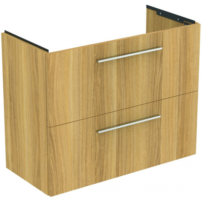 Mobilier de baie 80 cm stejar natural I.Life S cu manere crom mat [1]