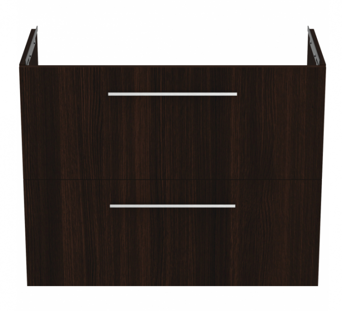 Mobilier de baie 80 cm stejar cafeniu I.Life S cu manere crom mat [1]