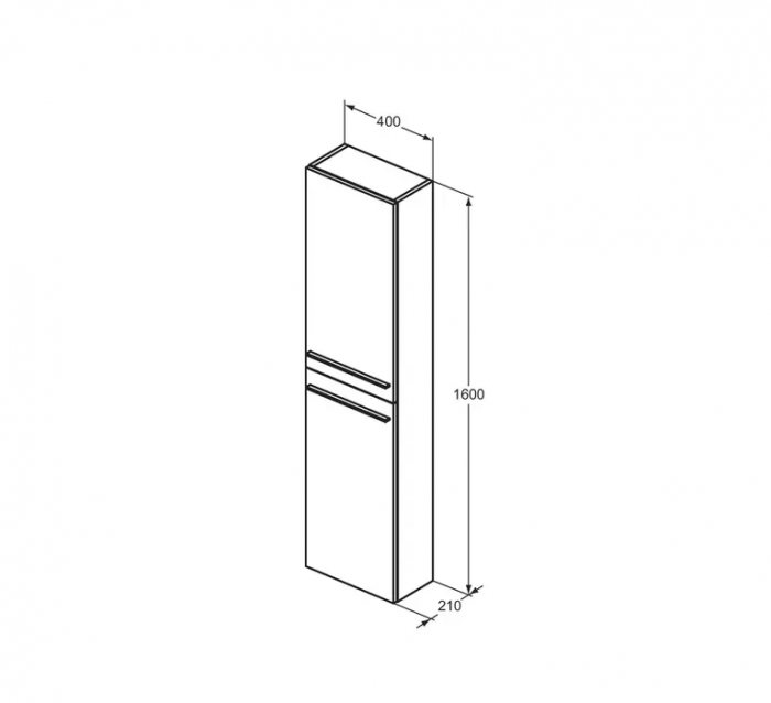Coloana inalta 2 usi gri carbon mat I.LIfe S manere crom mat [3]
