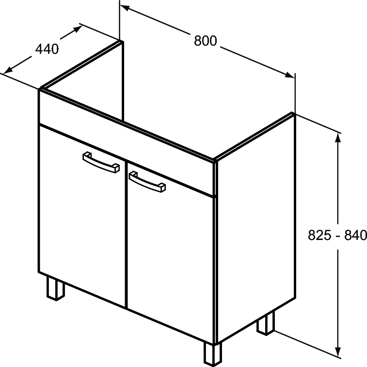 Mobilier stativ 80 cm Tempo Ideal Standard [3]
