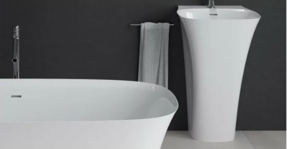 Lavoar Paglia pe pardoseala Cast Marble 52x45x85 cm [3]