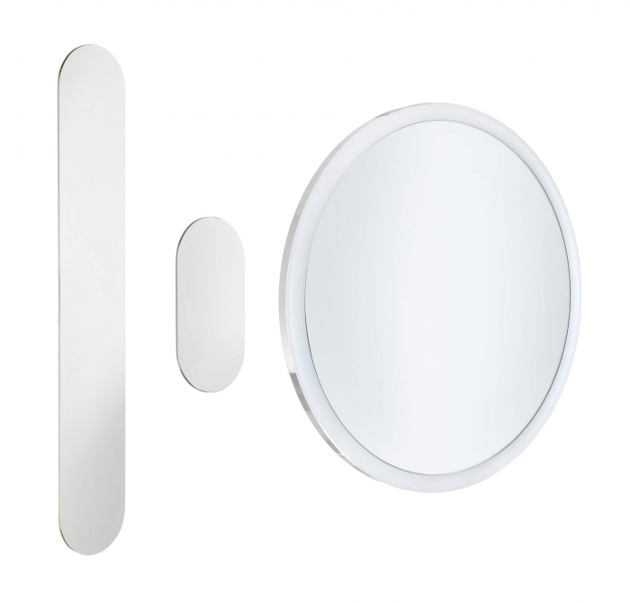 Oglinda cosmetica magnetica cu led crom SILIA - Deante [3]
