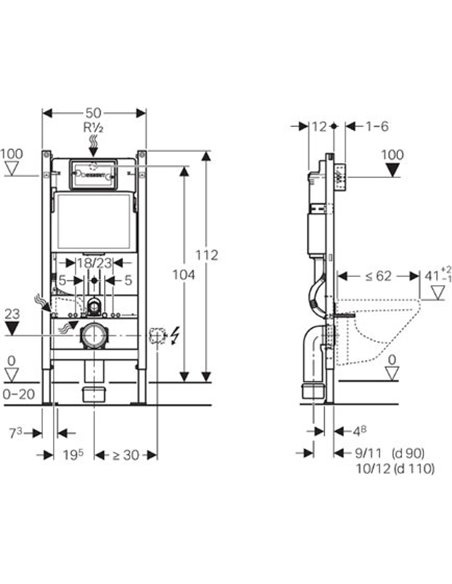 Rezervor încastrat Duofix Delta 12 cm [2]