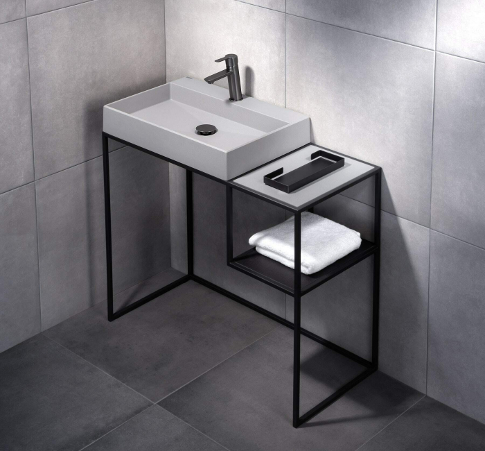 Raft din piatra pentru turn de baie gri 167 x 367 mm CORREO - Deante [3]