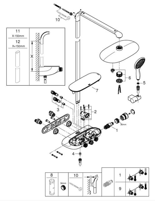 Set de dus Grohe Rainshower Smartcontrol 360 DUO [3]